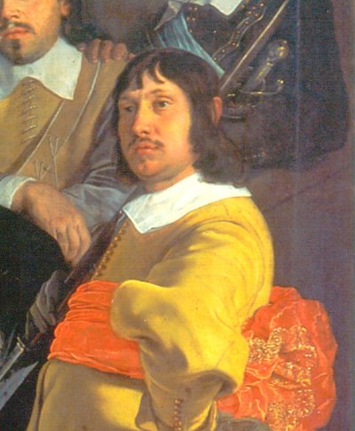 الاحتفال بسلام مونستر ، 18 يونيو 1648 ، في مقر الحرس المدني crossbowmens St George guard ، أمستردام ، التفاصيل. بواسطة بارثولوموس فان دير هيلست